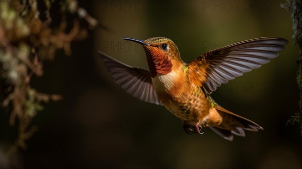 The beautiful endangered rufous hummingbird