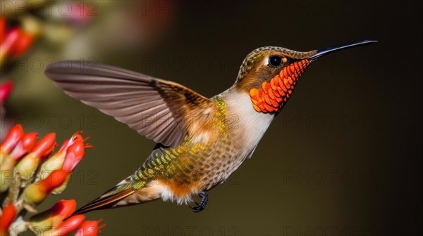 The beautiful endangered rufous hummingbird