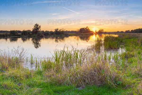 Sunset on the Aller near Jeversen