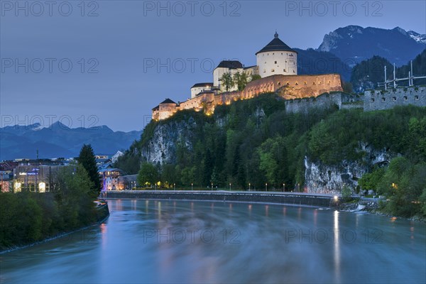 Kufstein Fortress at blue hour
