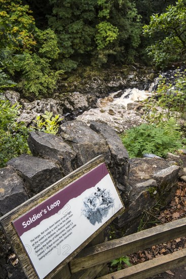 Information board at Soldier's Leap