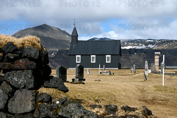 Budir Black Church on the Snaefellsnes Peninsula in the West of Iceland
