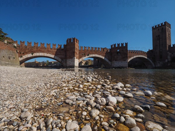 Castelvecchio Bridge aka Scaliger Bridge in Verona