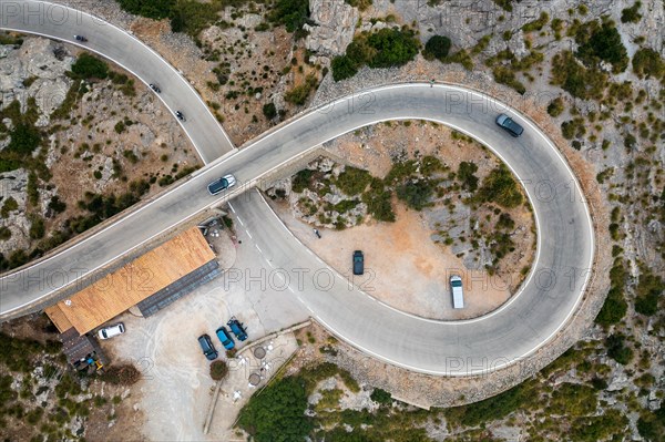 Winding road in the mountains