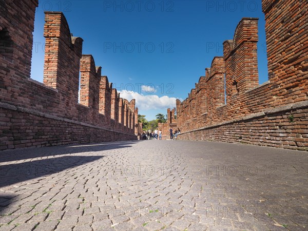 Castelvecchio Bridge aka Scaliger Bridge in Verona