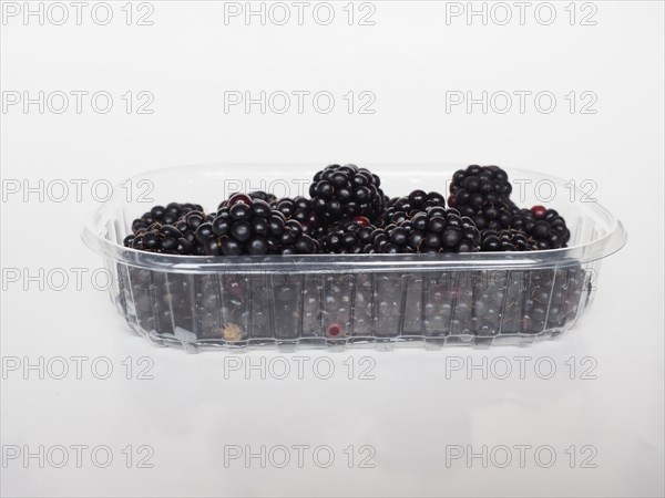 Blackberry fruit in plastic box