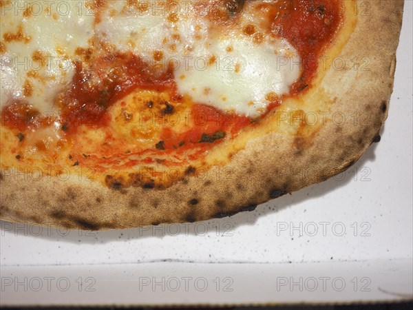 Margherita pizza baked food