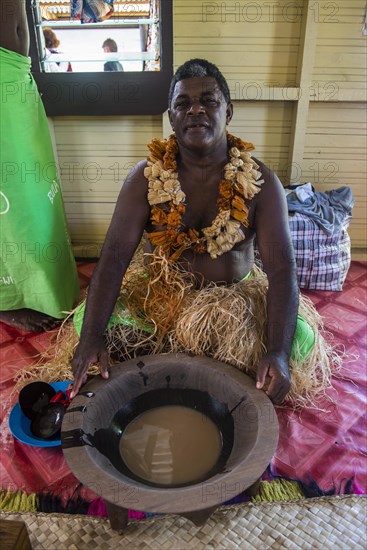 Man at Kava ceremony