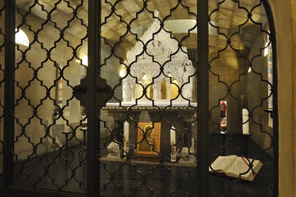 The sarcophagus of St. Willibrord in the crypt of the Saint Willibrord basilica at Echternach