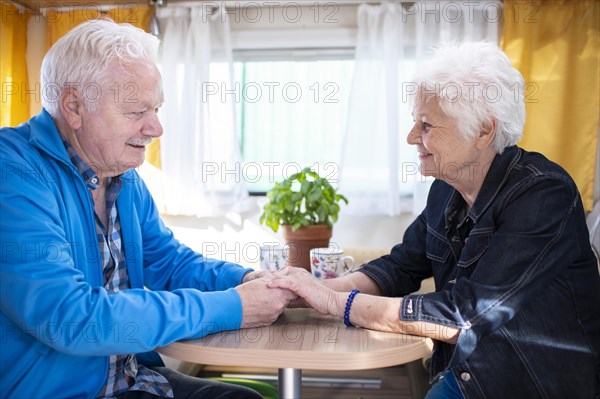 Subject: Pensioner in her caravan