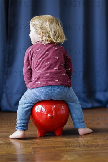 Child with piggy bank