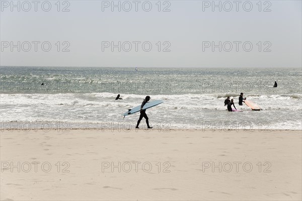 Surfers in Haeundae Bay Beach