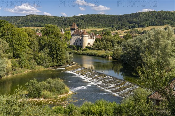 The Castle of Cleron and the River Loue