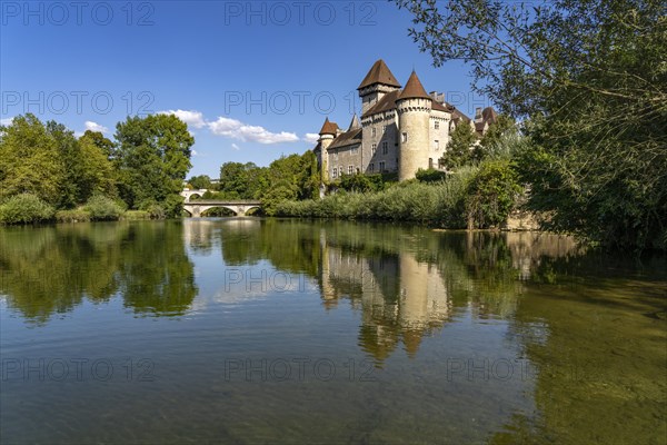 The Castle of Cleron and the River Loue