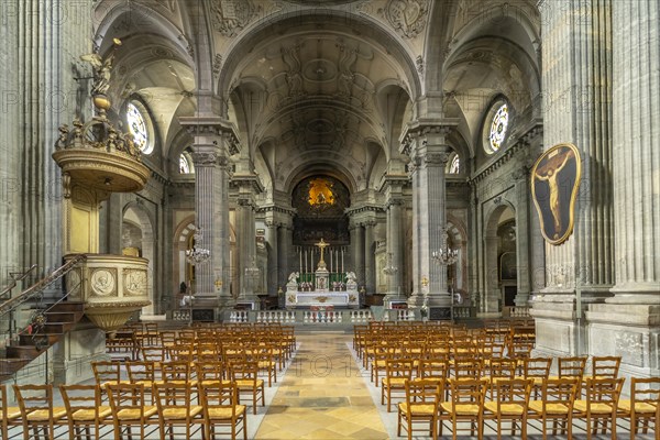 Interior of the Sainte-Madeleine Church in Besancon