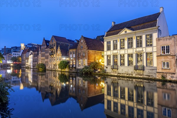 Historic buildings on the Leie