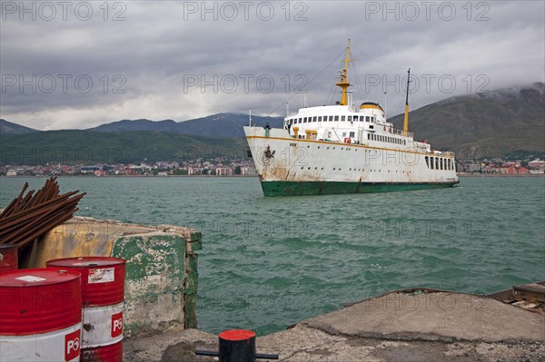 Train ferry across Lake Van between the cities Tatvan and Van