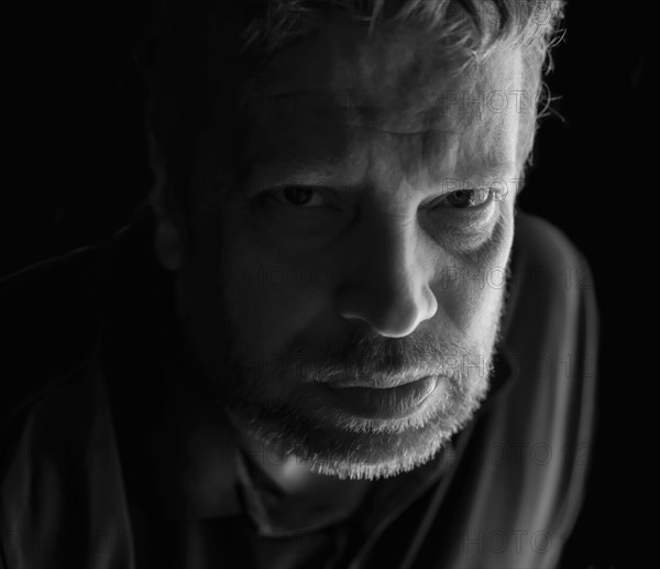 Headshot of a Mature Handsome Man with Beard in Switzerland