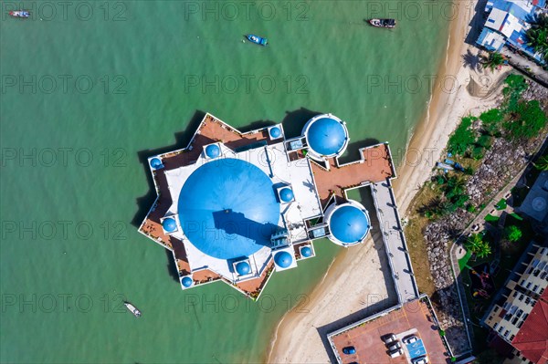 The Floating Mosque Aerial View on Penang Island