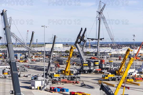 Construction machinery at Liebherr plant