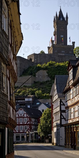 The Wilhelmsturm above the half-timbered houses of the old town