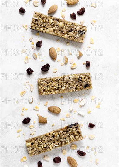 Top view cereal bars