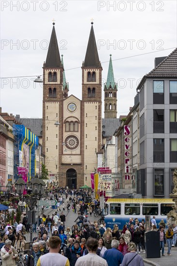 The Romanesque-style Wuerzburg Cathedral