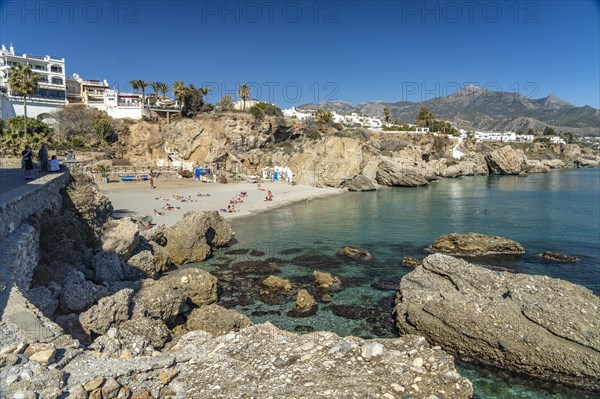 At the beach Playa de la Calahonda in Nerja