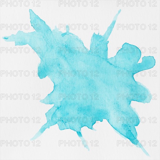 Watercolour liquid blue splashes white background