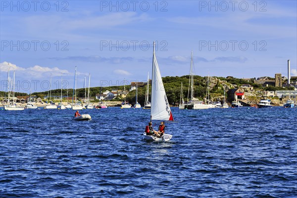 Sailboat off the coast of Hugh Town