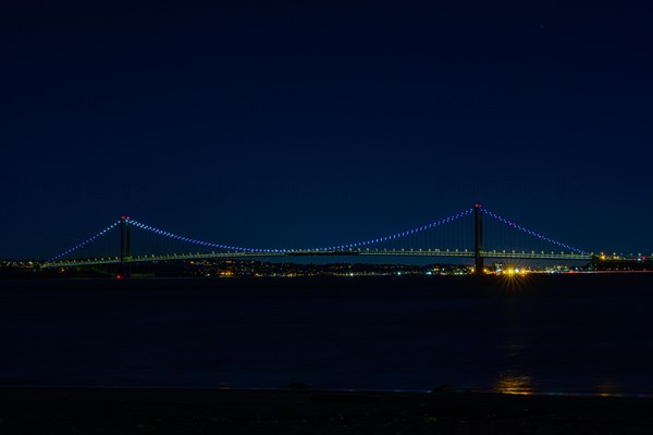 View on the Lower Manhattan with the Tribute in Light