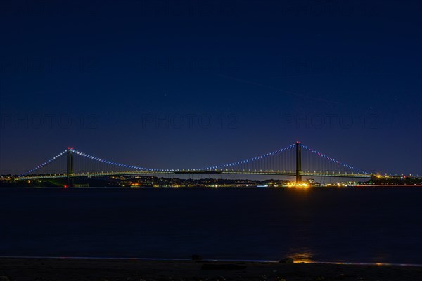 View on the Lower Manhattan with the Tribute in Light