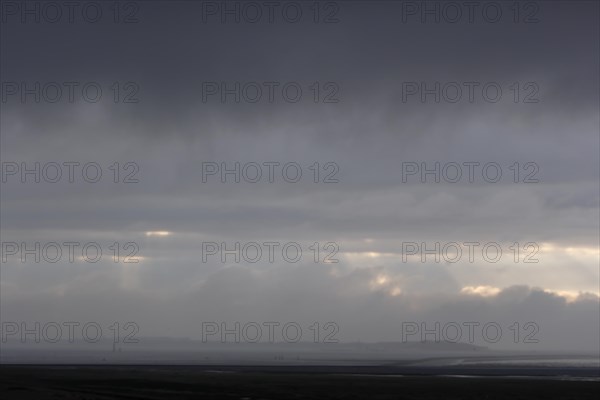 Stormy atmosphere on the island of Minsener Oog