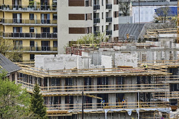 Residential building construction site