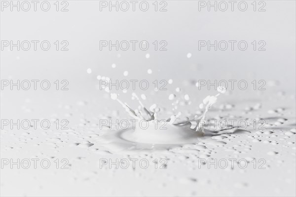 White surface with splash milk
