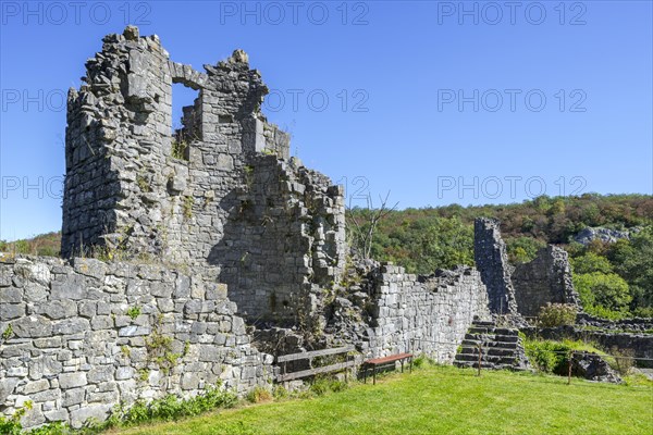 Chateau de Montaigle in summer