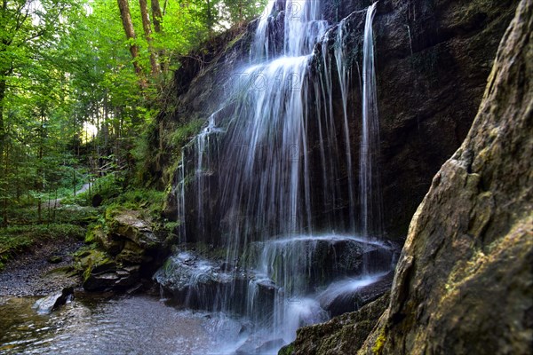 The Speckbach waterfall near Weitnau in Oberallgaeu