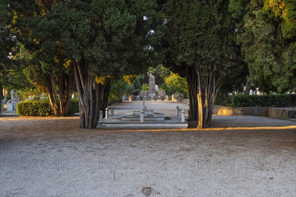 Catholic cemetery in Rhodes town early morning