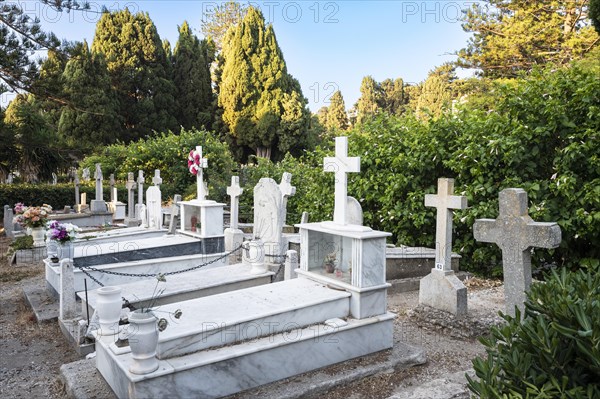 Catholic cemetery in Rhodes town early morning