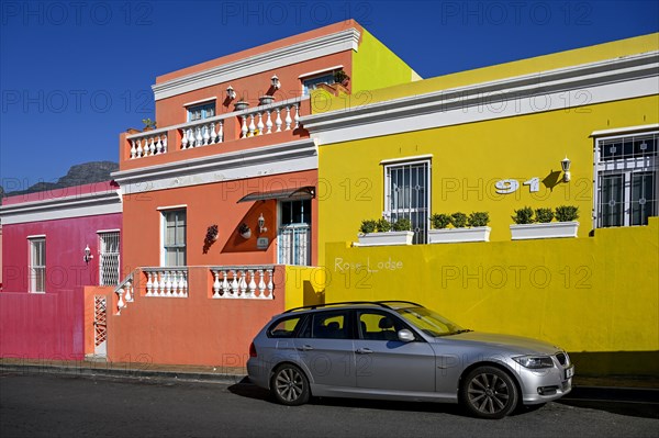 Colourful house facades in De Waal Street