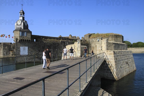 Walled old town Ville close in the port of Concarneau