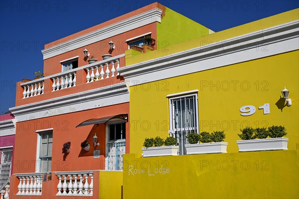 Colourful house facades in De Waal Street