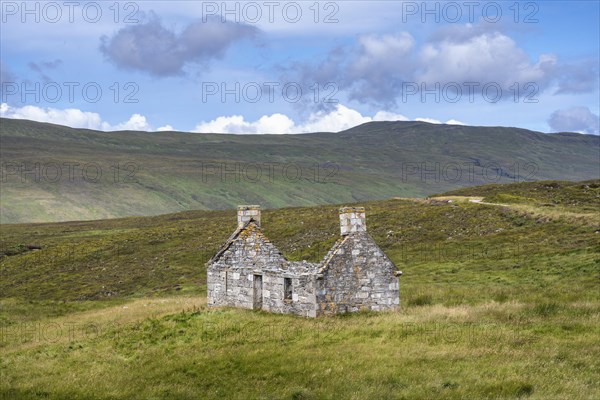 Abandoned and derelict cottage from the time of the Highland Clearances