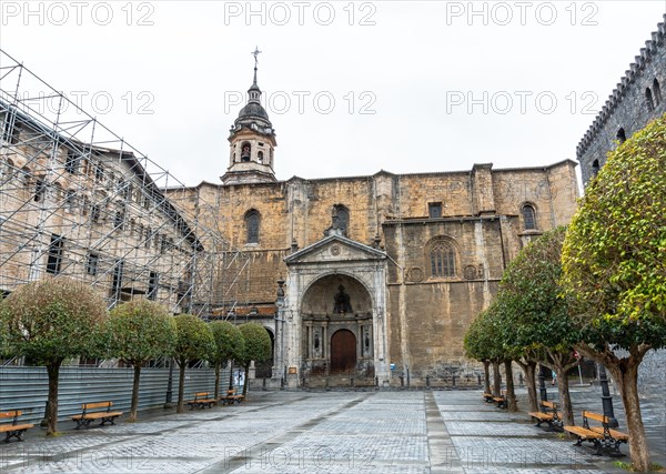 Church of Santa Maria La Real in the town of Azkoitia next to the Urola river