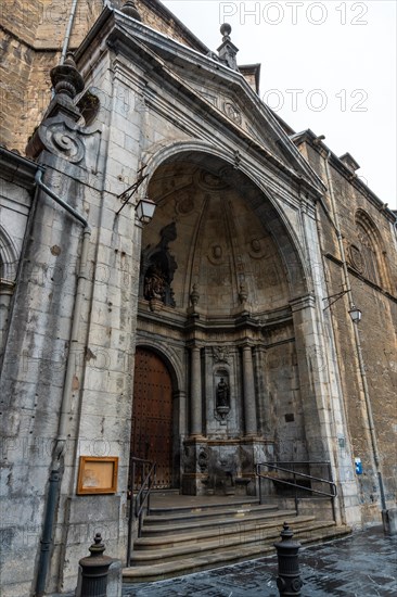 Church of Santa Maria La Real in the town of Azkoitia next to the Urola river