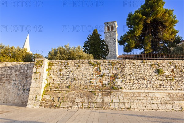 Parts of the old city wall of Porec