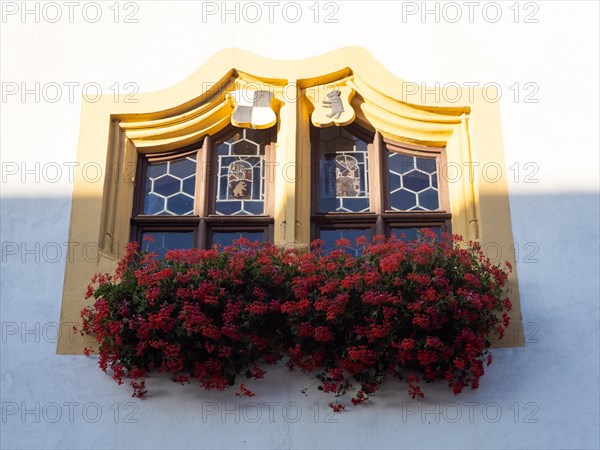 Window with flower decoration