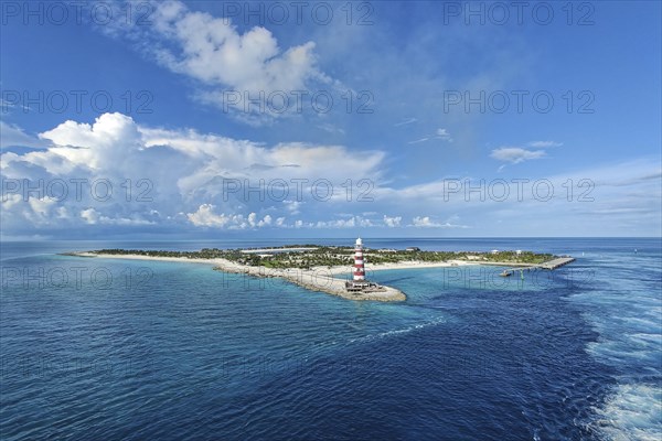 View of the private island of the cruise line MSC Cruises