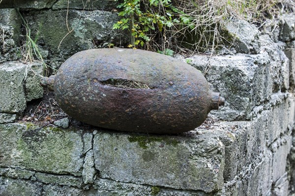 Old rusty poison gas canister for Livens projector