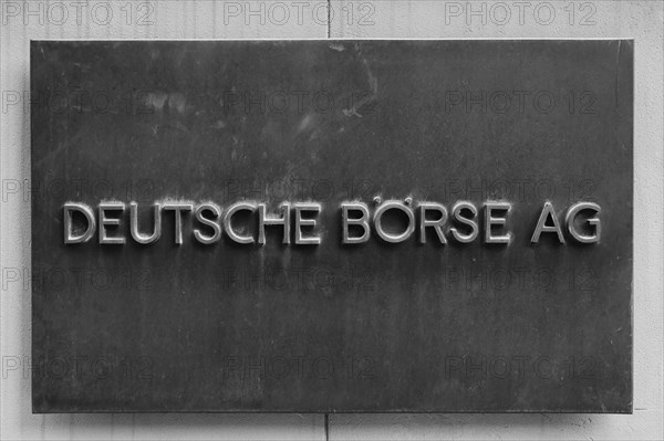 Sign with inscription Deutsche Boerse AG